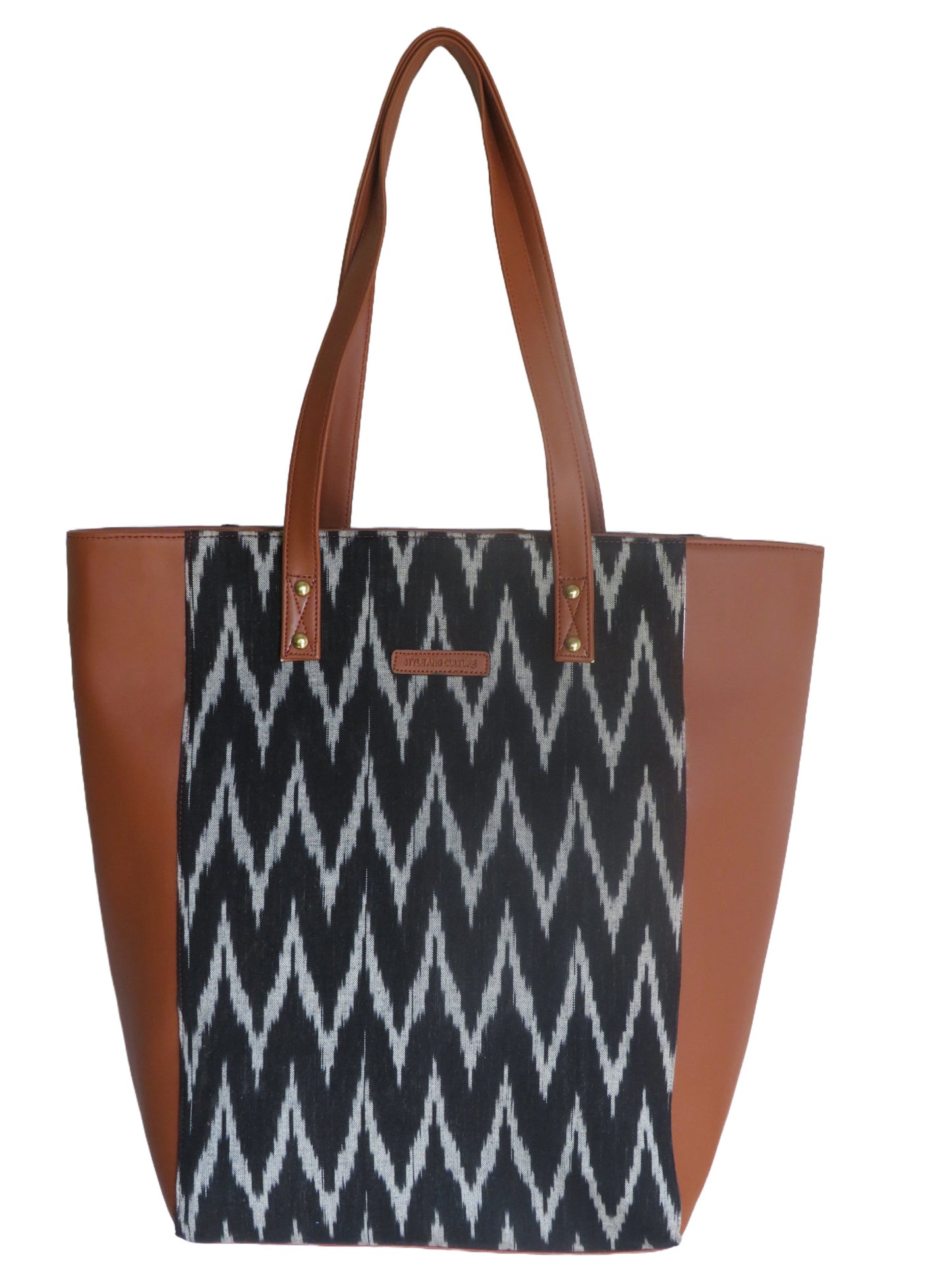 Style and Culture Handcrafted Ikkat design Vegan Tote Bag