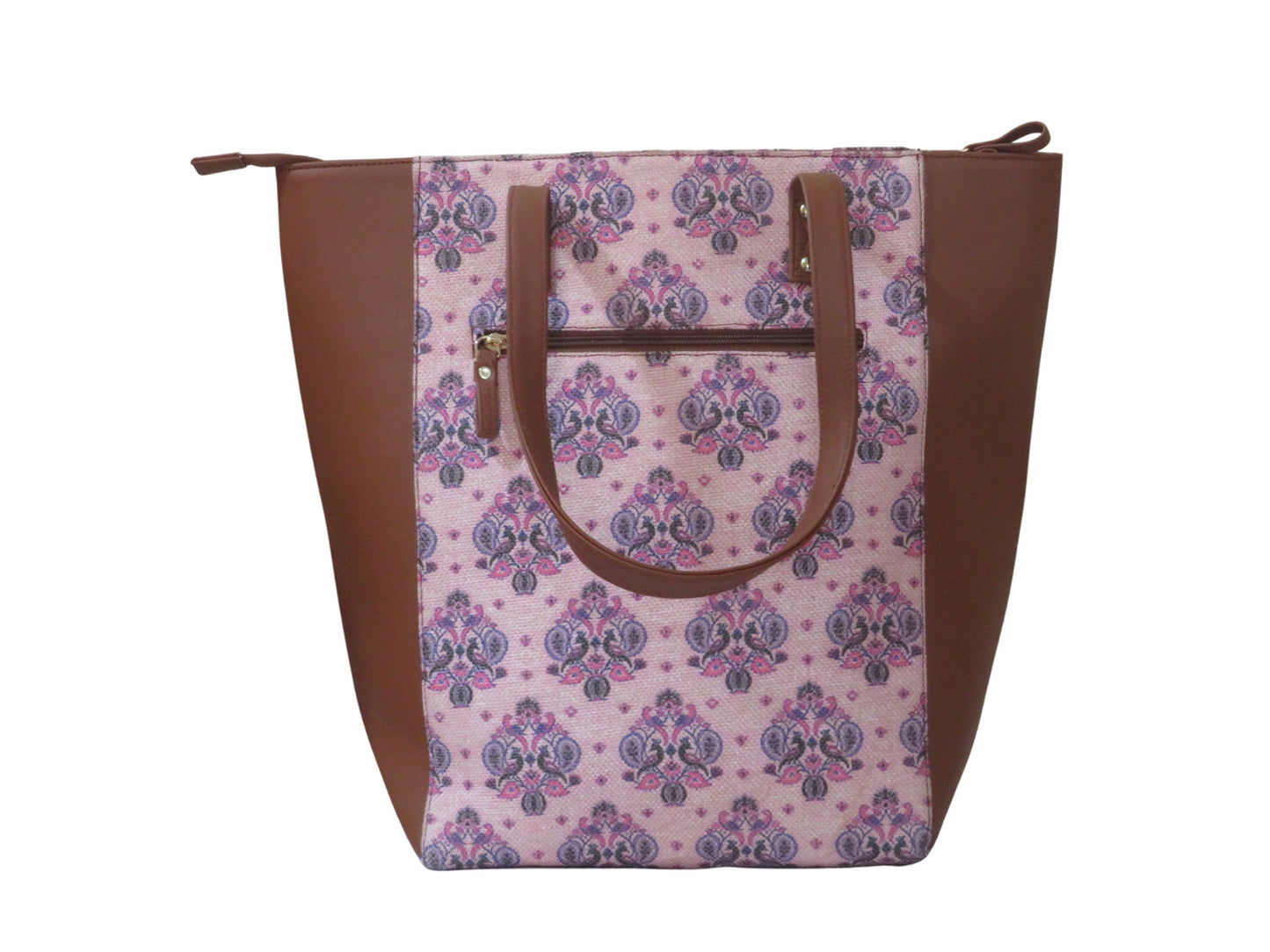 Style and Culture Handcrafted royal peacock design Vegan Tote Bag
