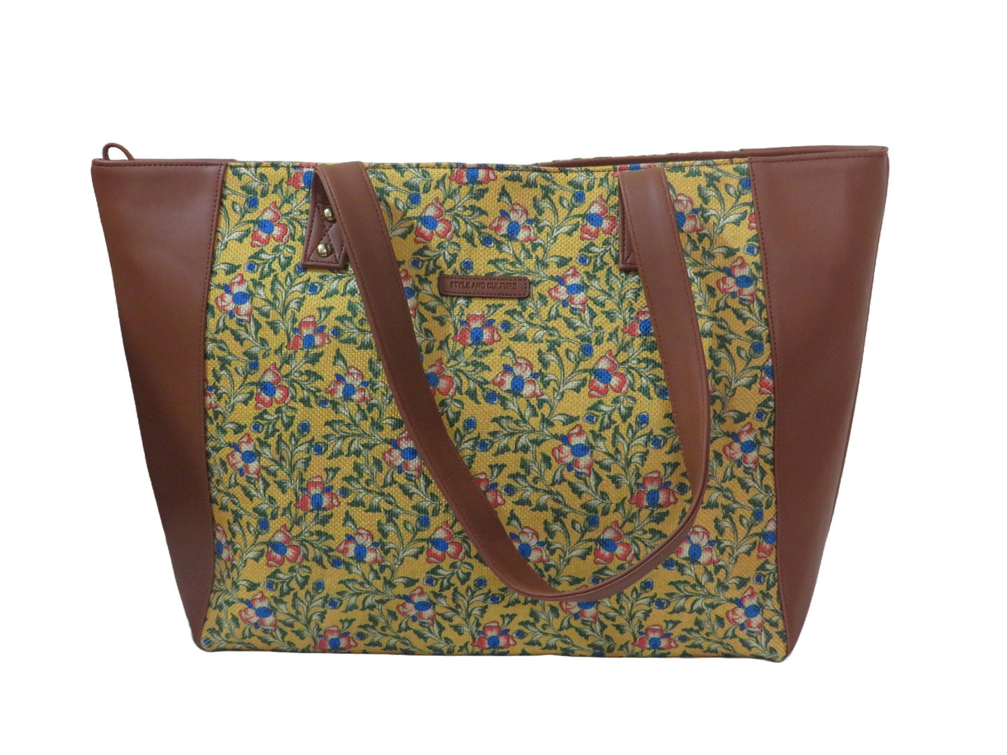 Style and Culture Handcrafted Mariglod Heritage Ceremics floral design Vegan Tote Bag