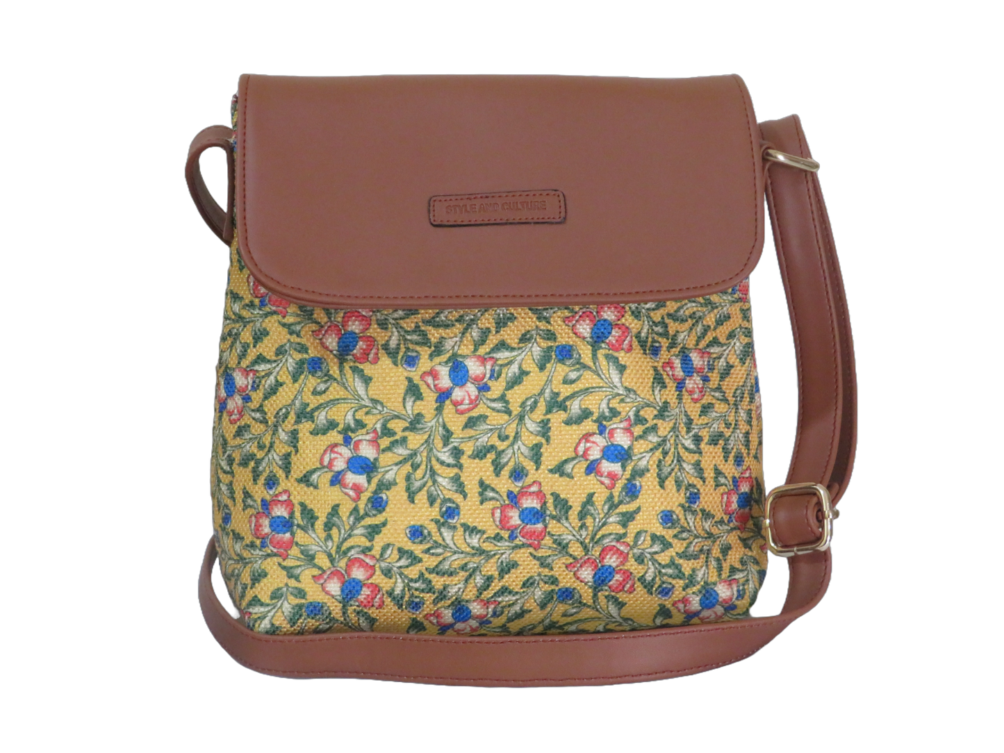 Style and Culture Handcrafted Floral design Vegan Sling Bag