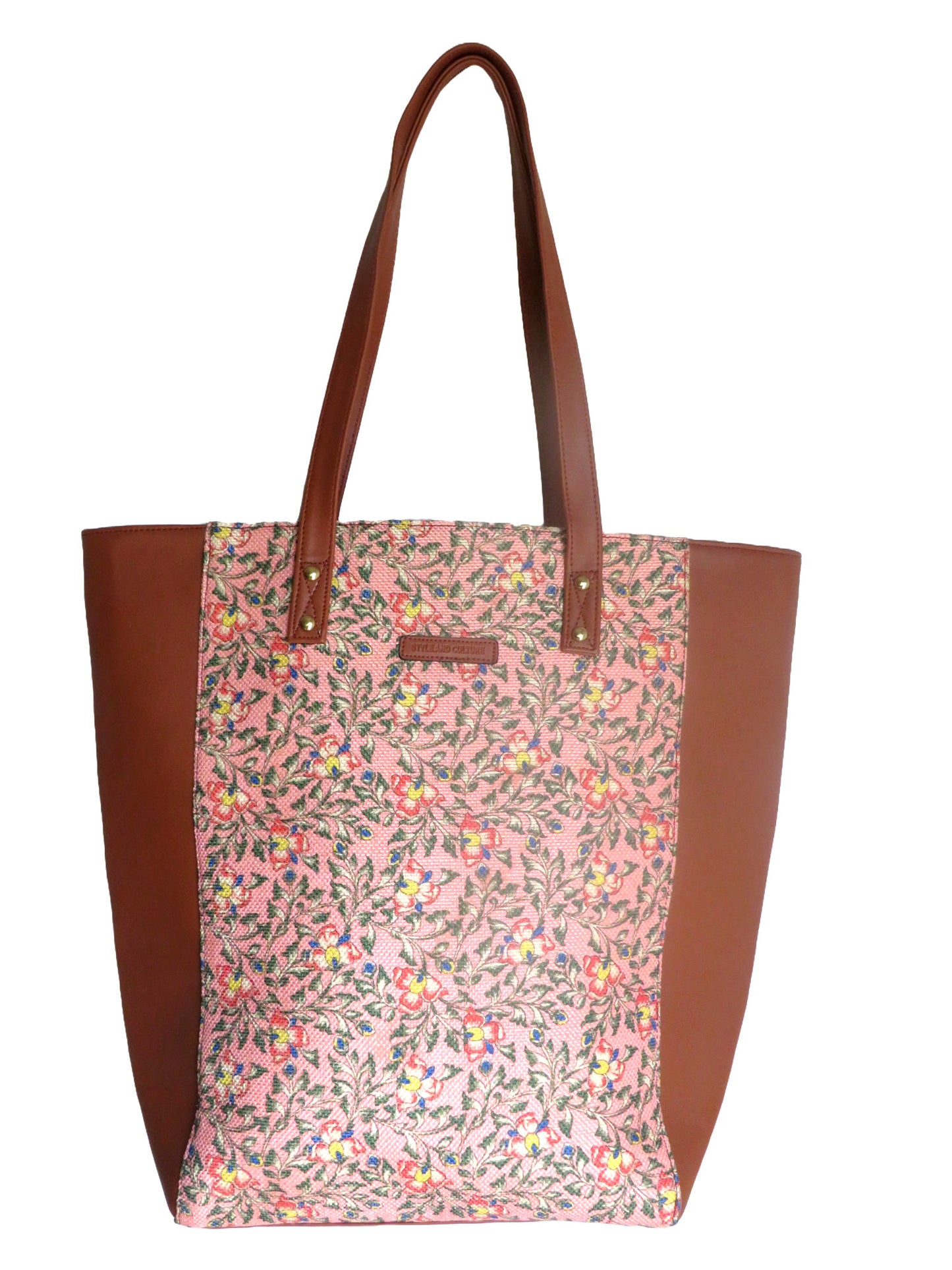 Style and Culture Handcrafted floral design Vegan Tote Bag