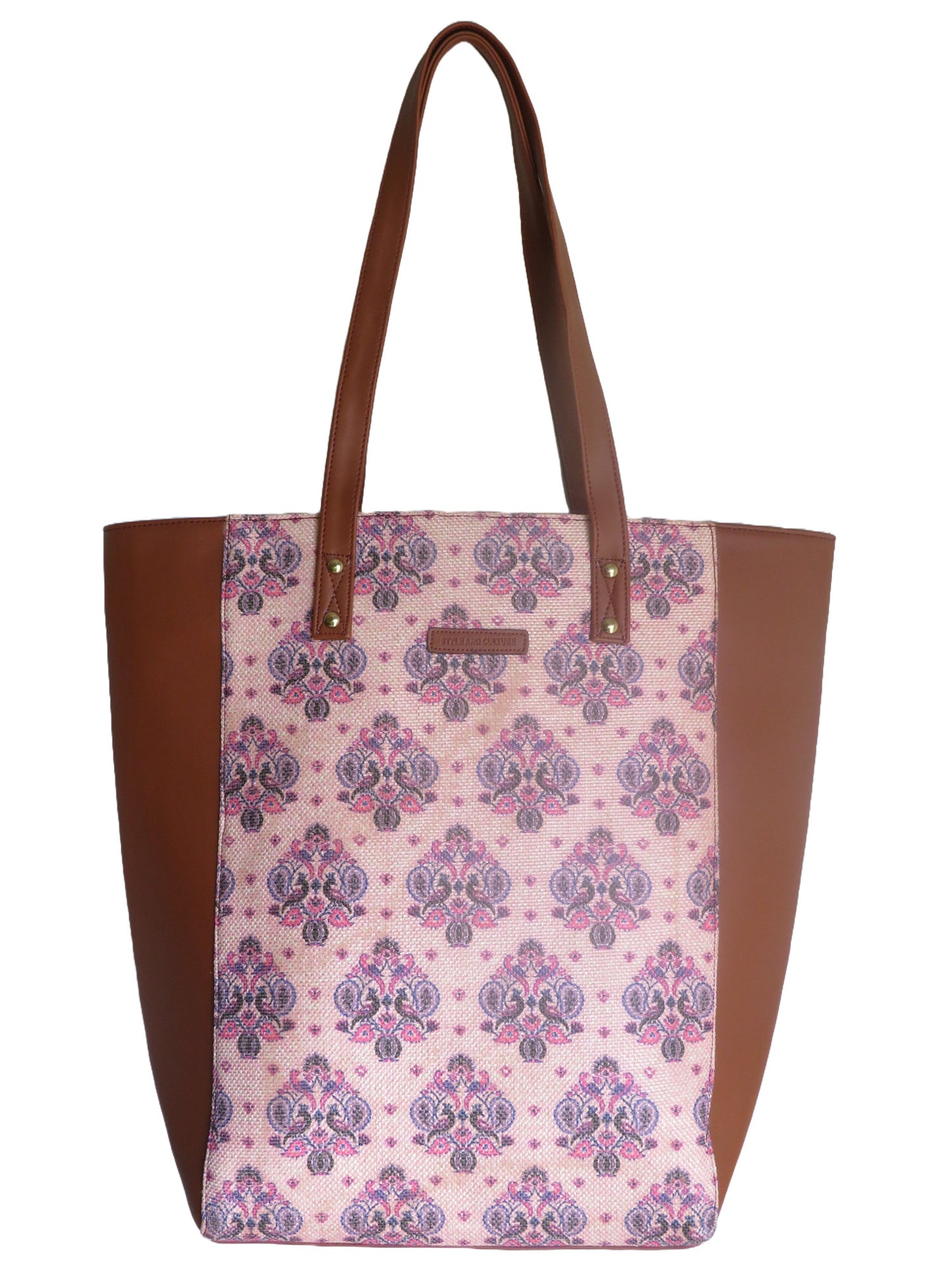 Style and Culture Handcrafted royal peacock design Vegan Tote Bag