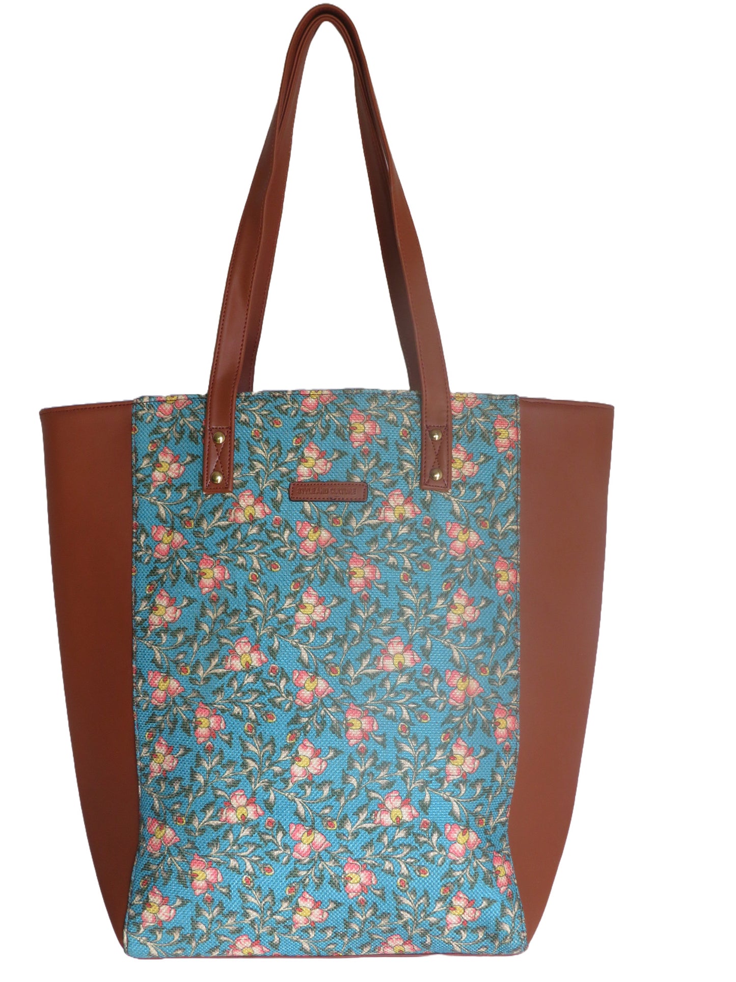 Style and Culture Handcrafted floral design Vegan Tote Bag