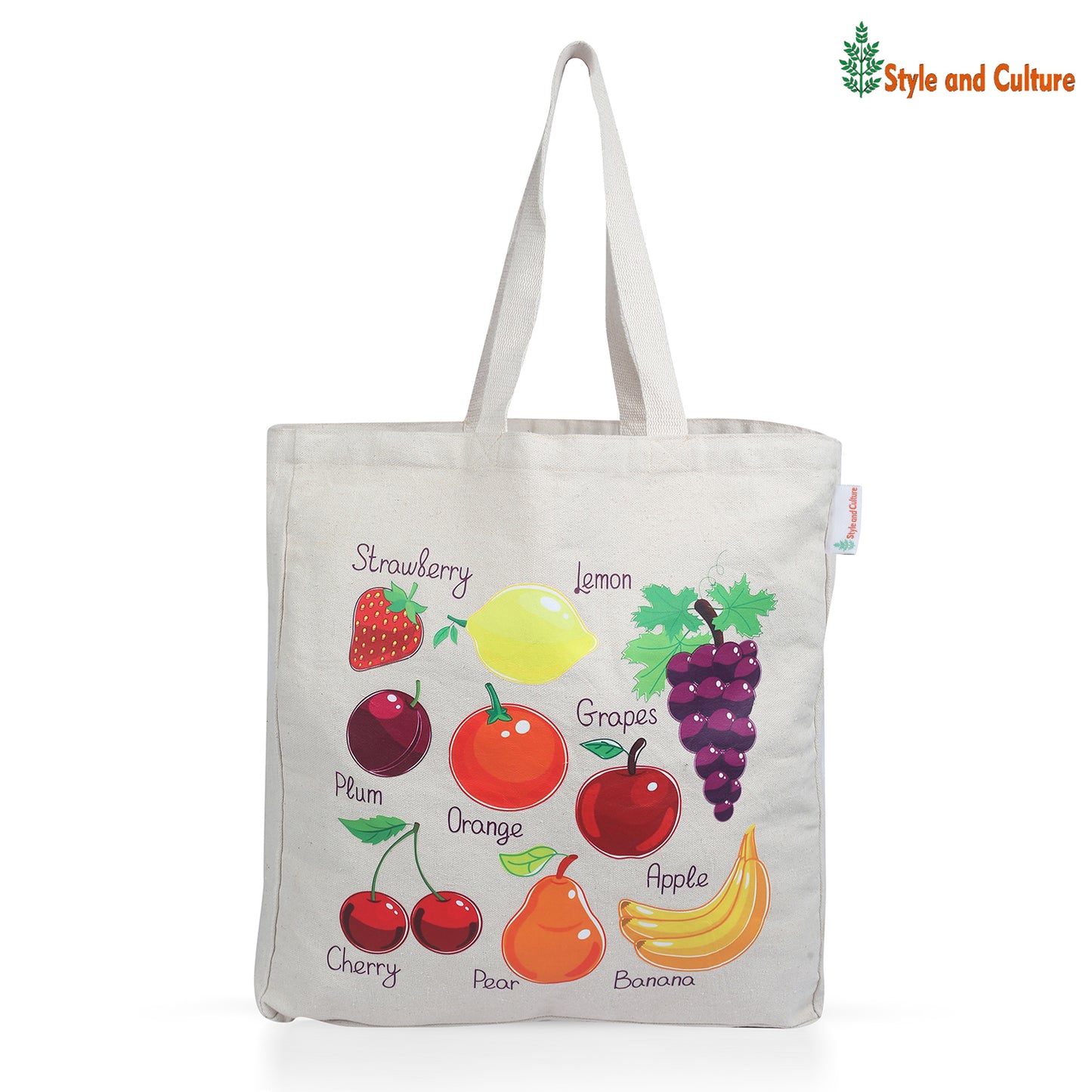 Style and Culture Reusable Canvas tote grocery bag