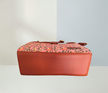 Style and Culture Handcrafted Blush Pink Floral Sling Bag