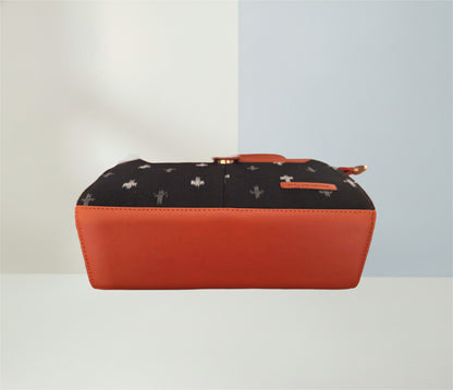 Style and Culture Handcrafted Black Ikat Everyday Sling Bag