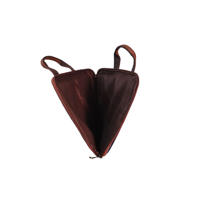 Handcrafted Floral Paithani inspired print Vegan Leather L Zipper Laptop Sleeve 15.6 inch