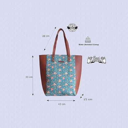 Style and Culture Handcrafted floral design Vegan Tote Bag