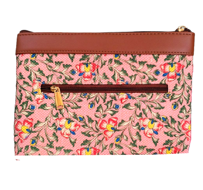 Style and Culture vegan floral motifs pouch perfect for daily essentials.