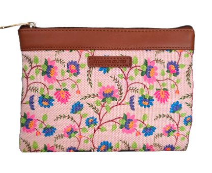 Style and Culture vegan floral motifs pouch perfect for daily essentials.