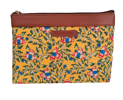 Style and Culture vegan floral motifs pouch perfect for daily essentials.