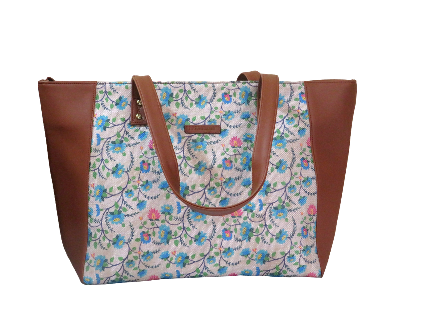 Style and Culture Handcrafted floral design Vegan Tote Bag