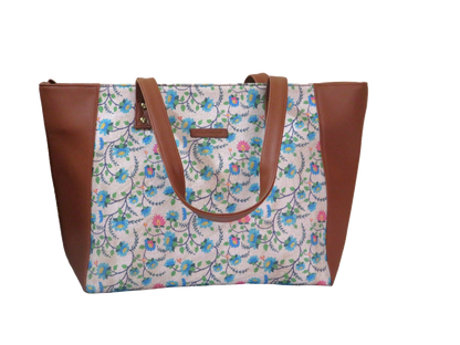 Style and Culture Handcrafted floral design Vegan Tote Bag