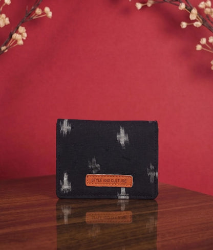 Combo offer-Style and Culture Vegan Ikat Mini Wallet (Black)