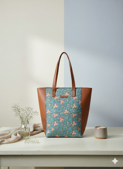 Style and Culture Handcrafted floral design Vegan Tote Bag