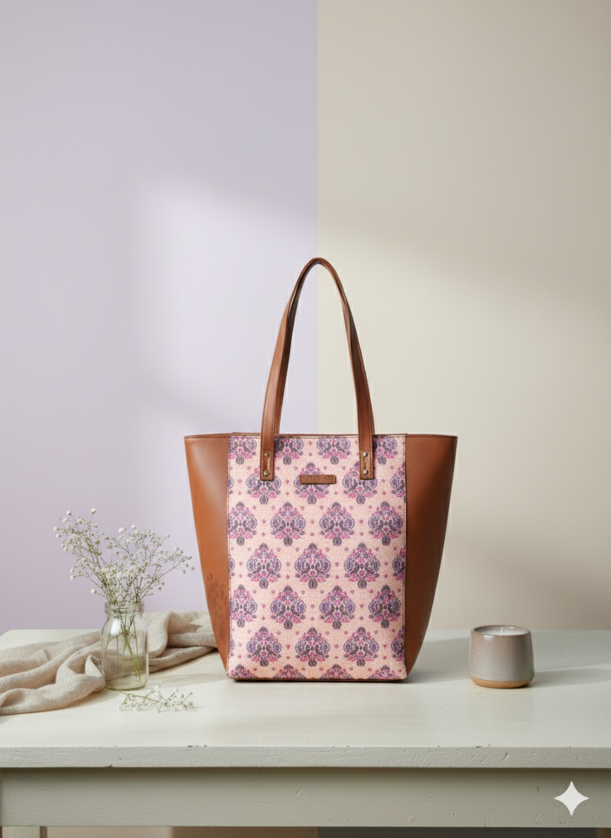 Style and Culture Handcrafted royal peacock design Vegan Tote Bag