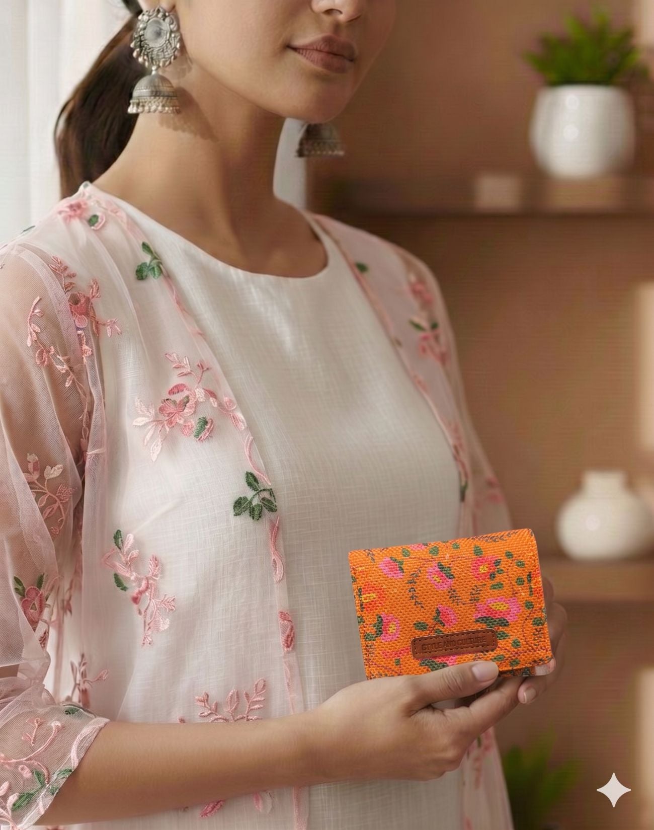 Style and Culture Vegan Floral Mini Card Wallet