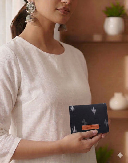 Combo offer-Style and Culture Vegan Ikat Mini Wallet (Black)