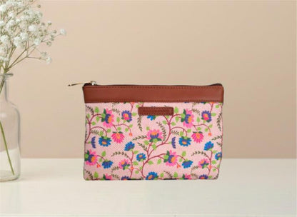 Style and Culture vegan floral motifs pouch perfect for daily essentials.