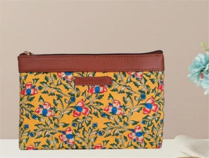 Style and Culture vegan floral motifs pouch perfect for daily essentials.