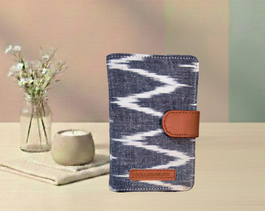 Handcrafted Ikat Mini Card Wallet with Snap Closure