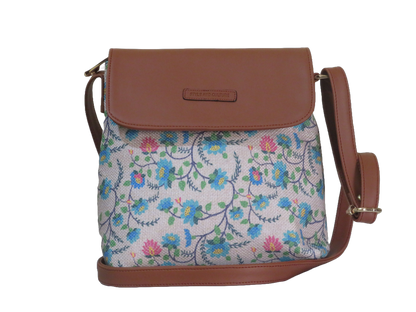 Style and Culture Handcrafted Floral design Vegan Sling Bag