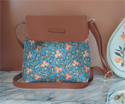 Style and Culture Handcrafted Floral design Vegan Sling Bag