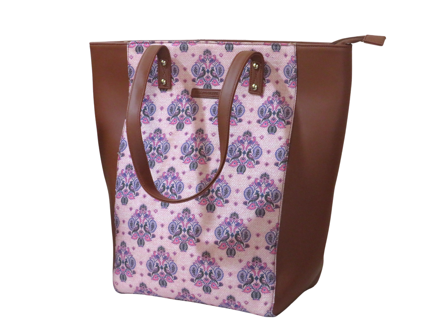 Style and Culture Handcrafted royal peacock design Vegan Tote Bag