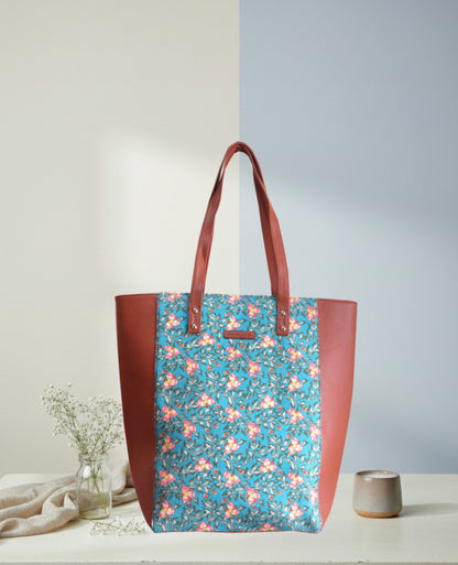 Style and Culture Handcrafted floral design Vegan Tote Bag
