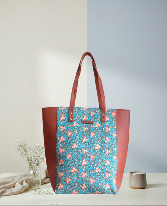 Style and Culture Handcrafted floral design Vegan Tote Bag