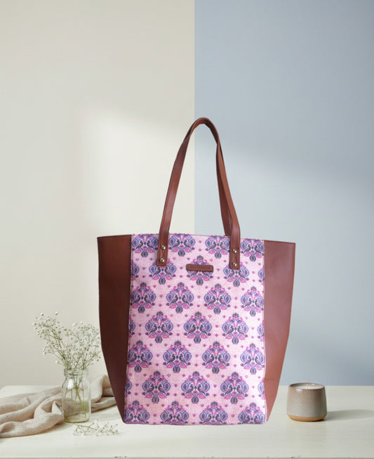 Style and Culture Handcrafted royal peacock design Vegan Tote Bag